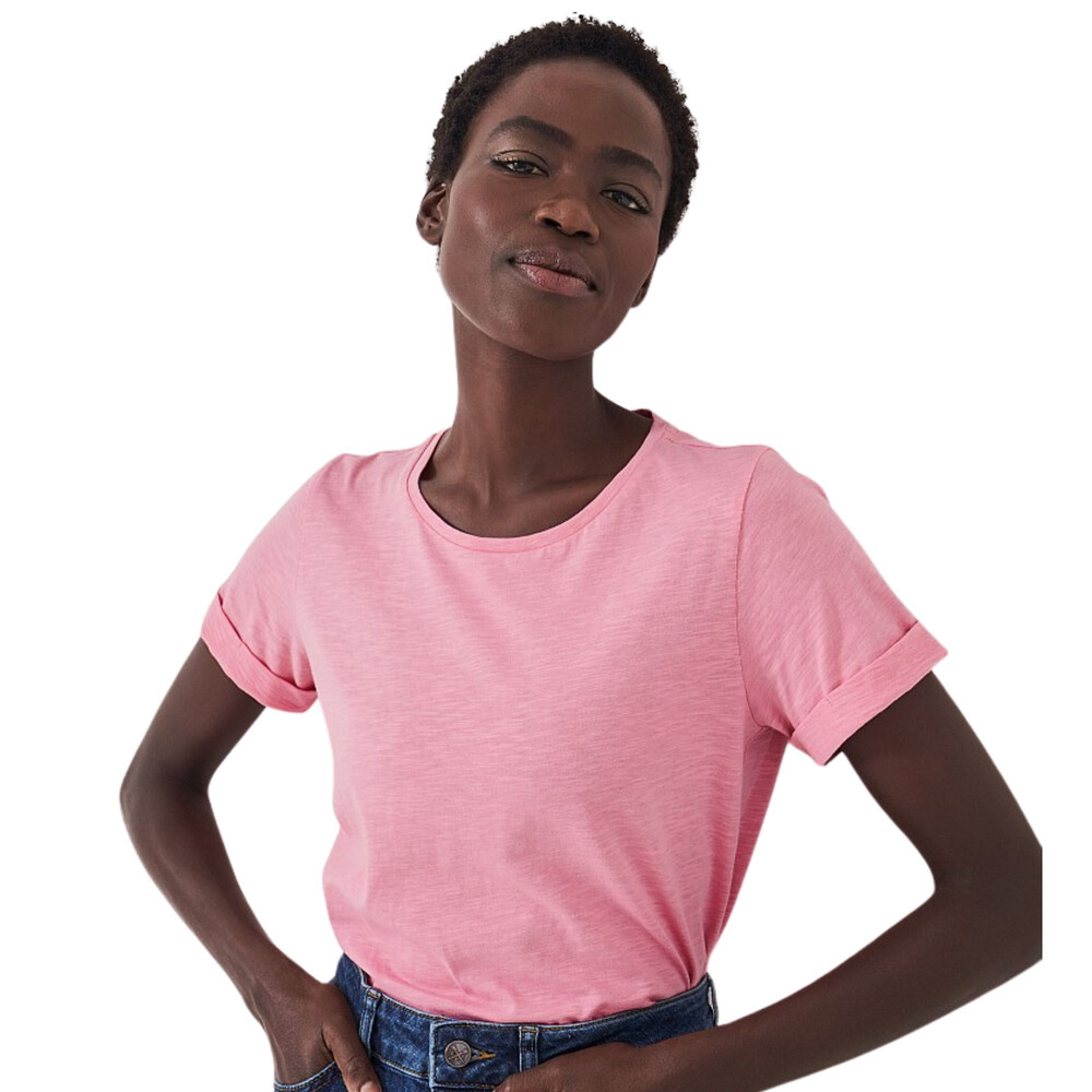 Womens Perfect Crew Slub T-Shirt Pink