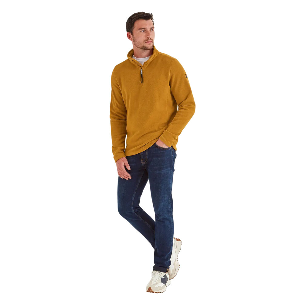 Revive Mens Fleece Quarter Zip Rich Ochre