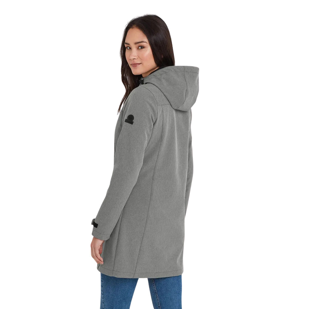 Keld Womens Softshell Long Hooded Jacket Dark Grey