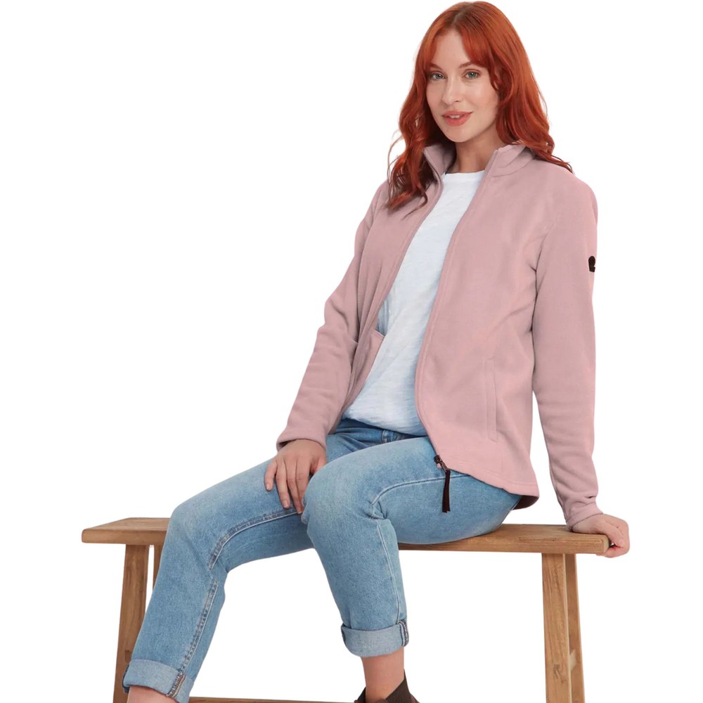 Revive Womens Fleece Jacket Faded Pink