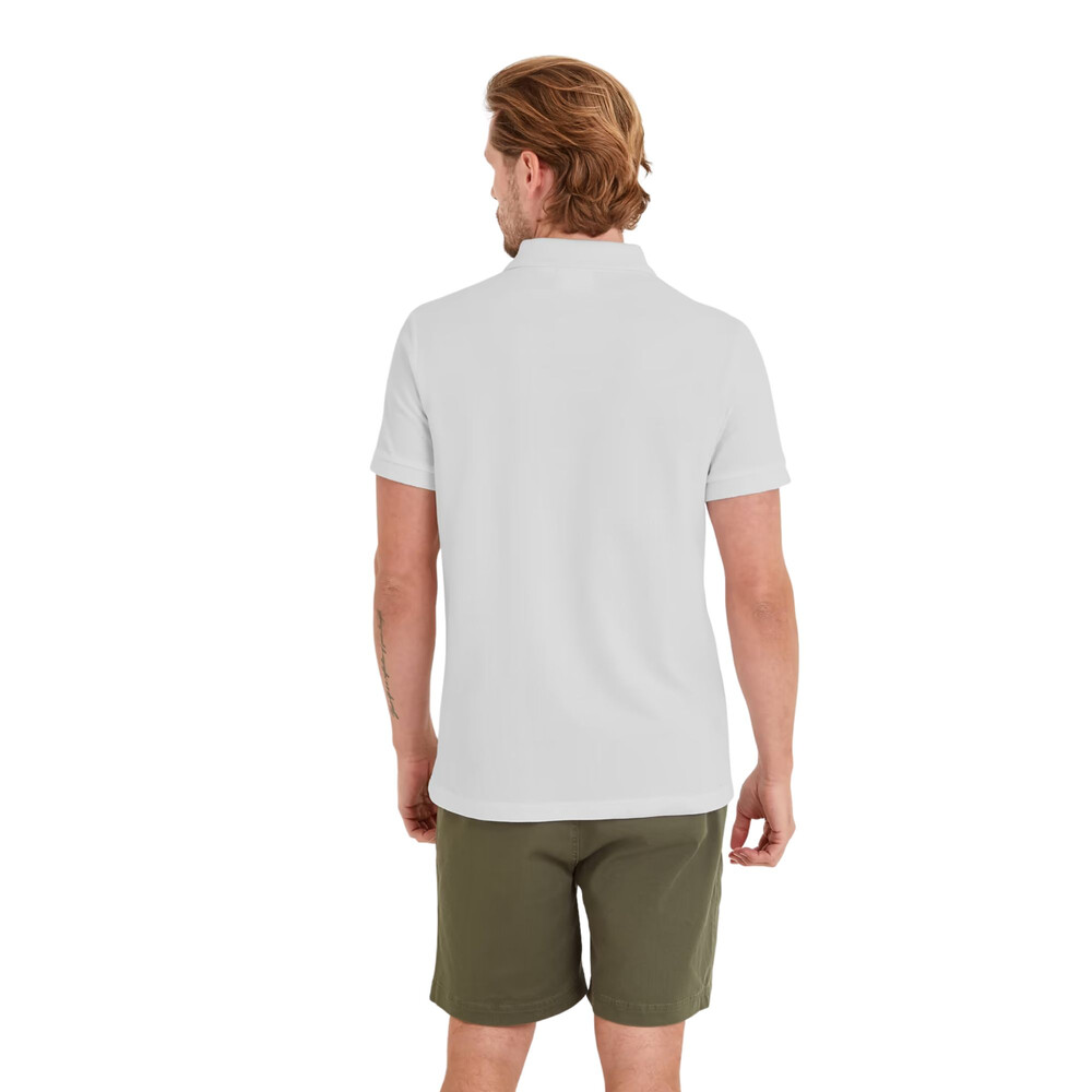 Braunton Mens Polo Shirt Optic White
