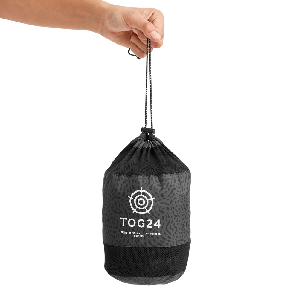 Craven Womens Waterproof Jacket Washed Black Swirl Print