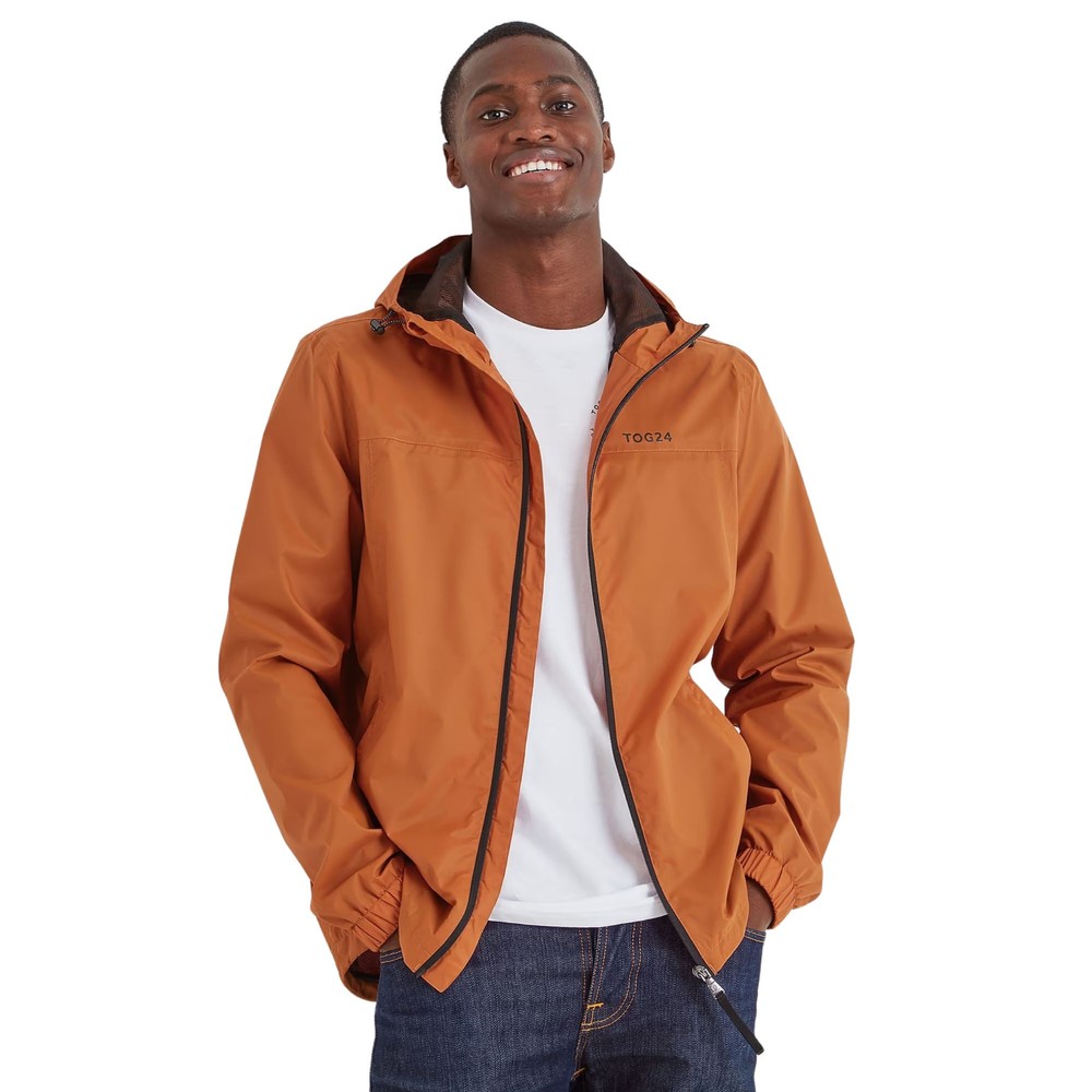 Craven Mens Waterproof Jacket Dark Orange