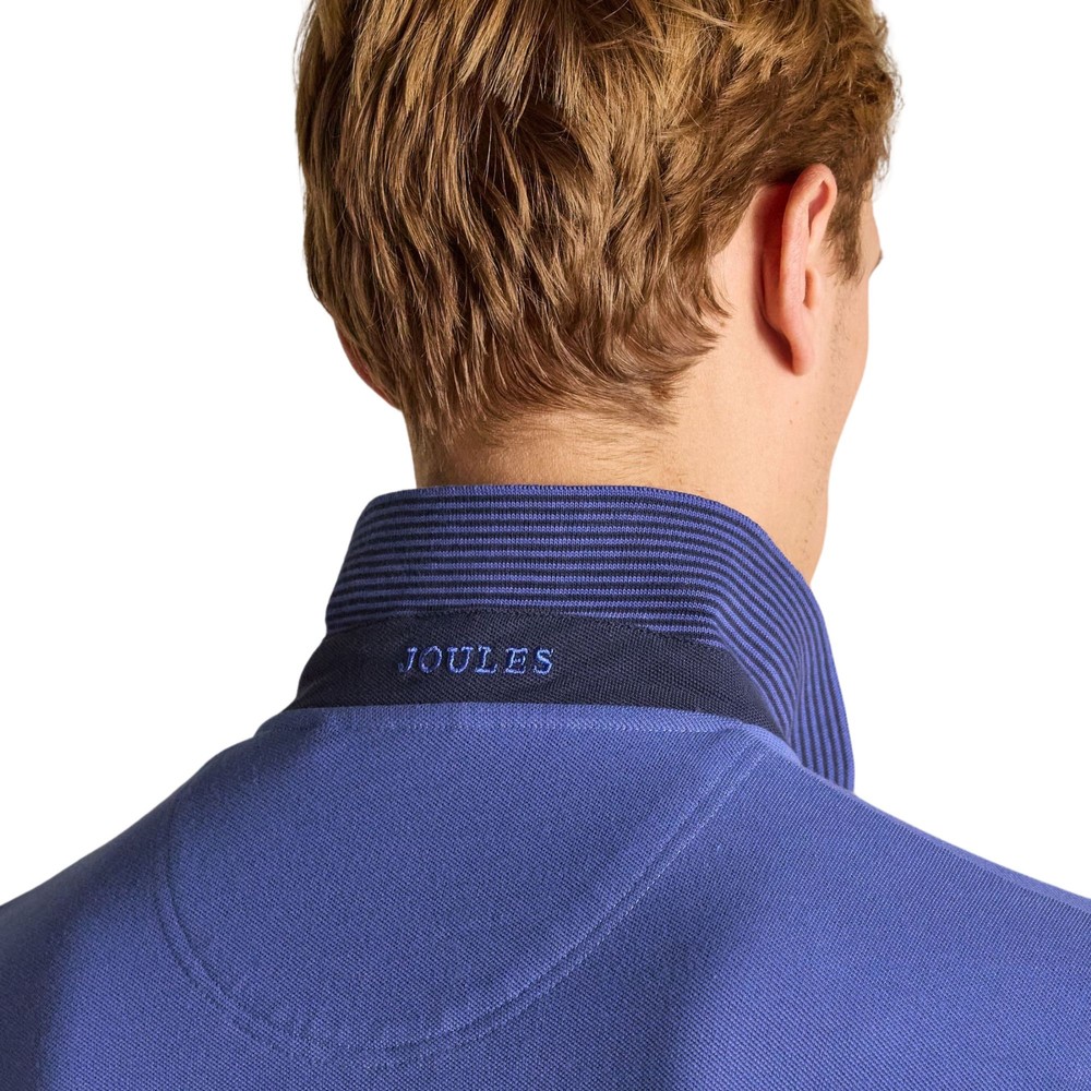 Mens Woody Pique Polo Shirt Deep Blue