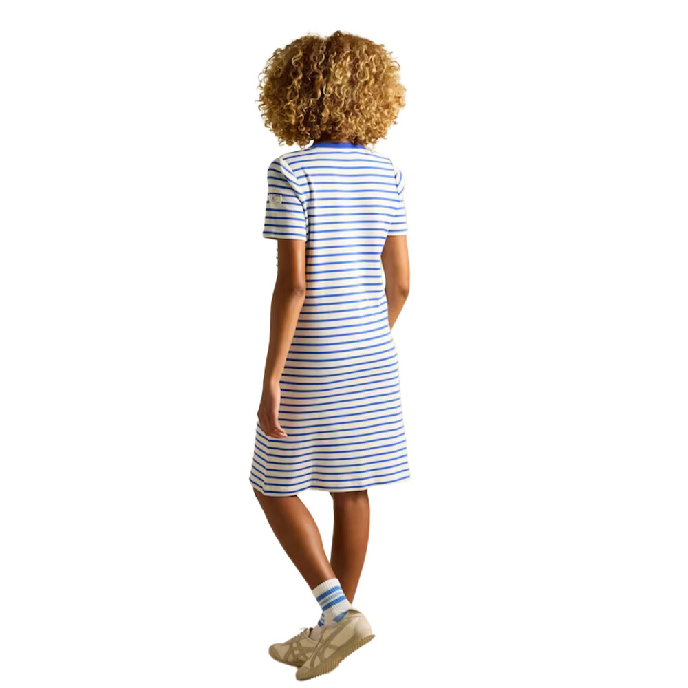 Eden Striped Short Sleeve Jersey Dress Blue Stripe