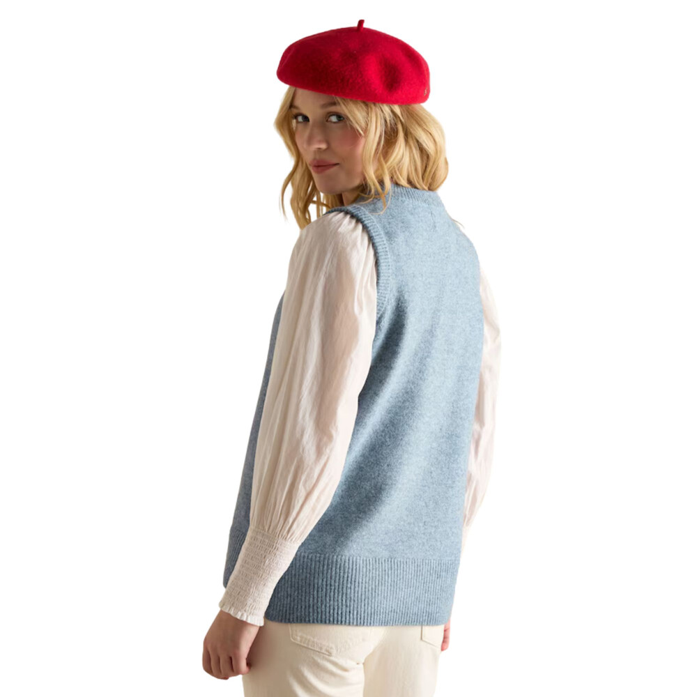 Holly Longline Knitted Vest Blue