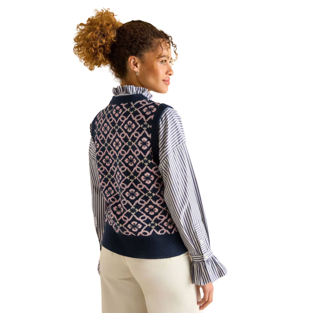 Meredith V-Neck Knitted Vest Camel