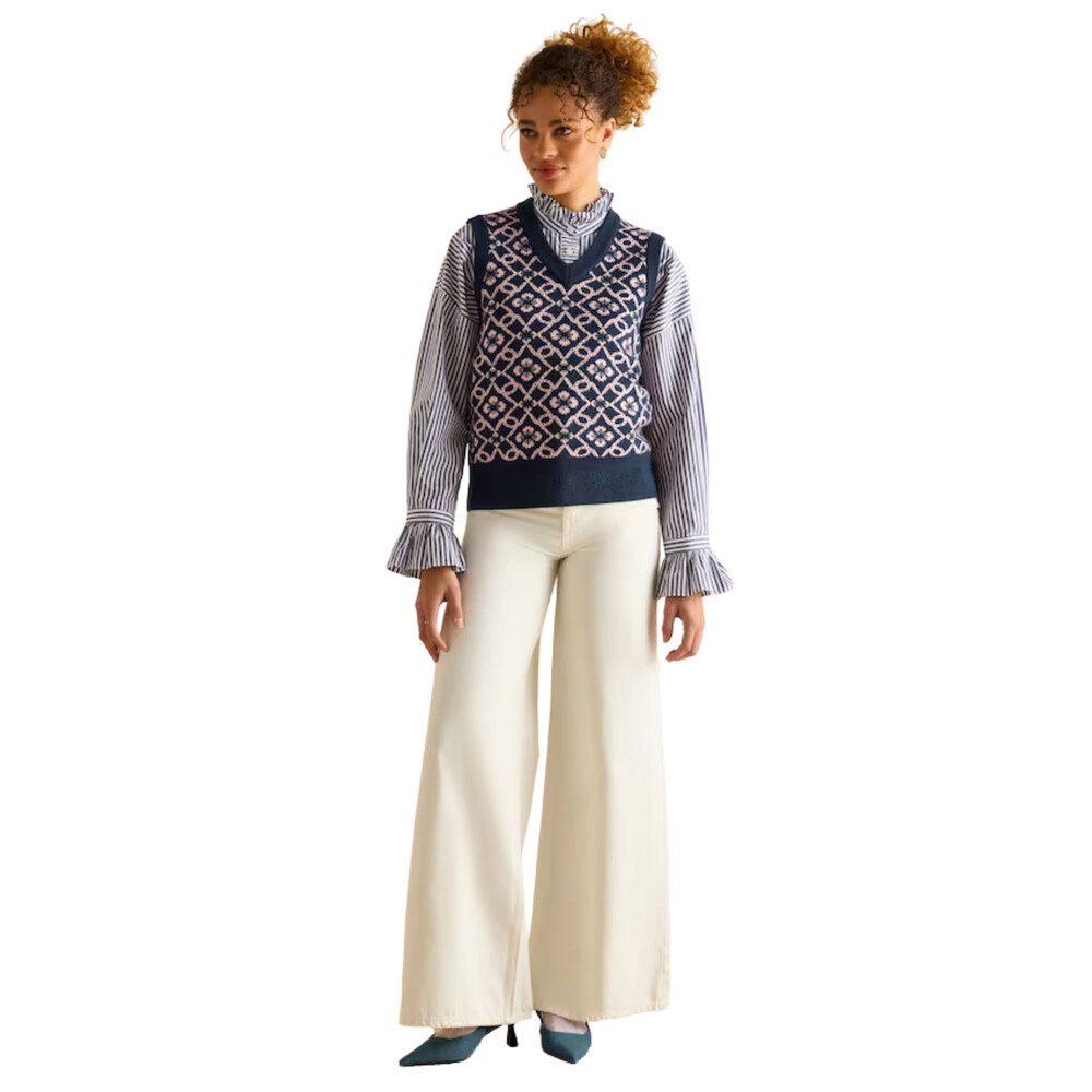 Meredith V-Neck Knitted Vest Camel