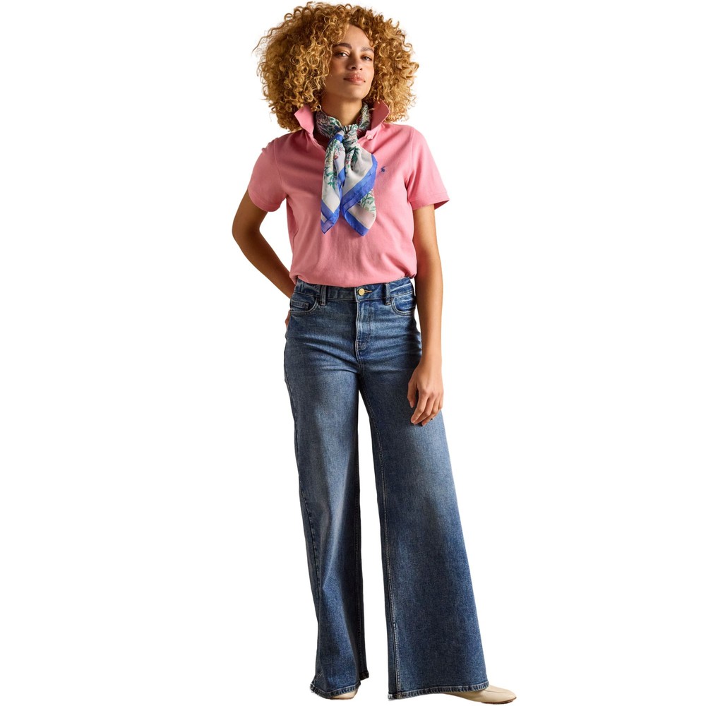 Womens Woody Pique Polo Shirt Pink