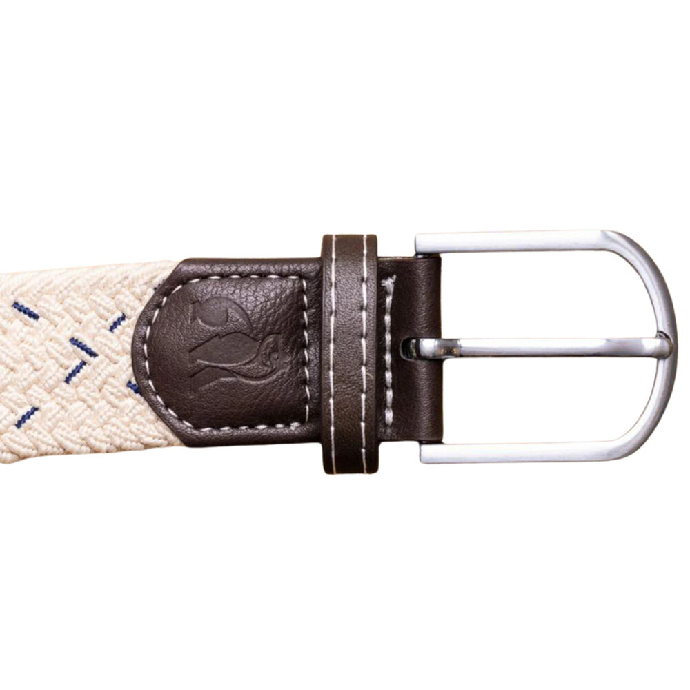 Woven Belt Cream/Blue Dot