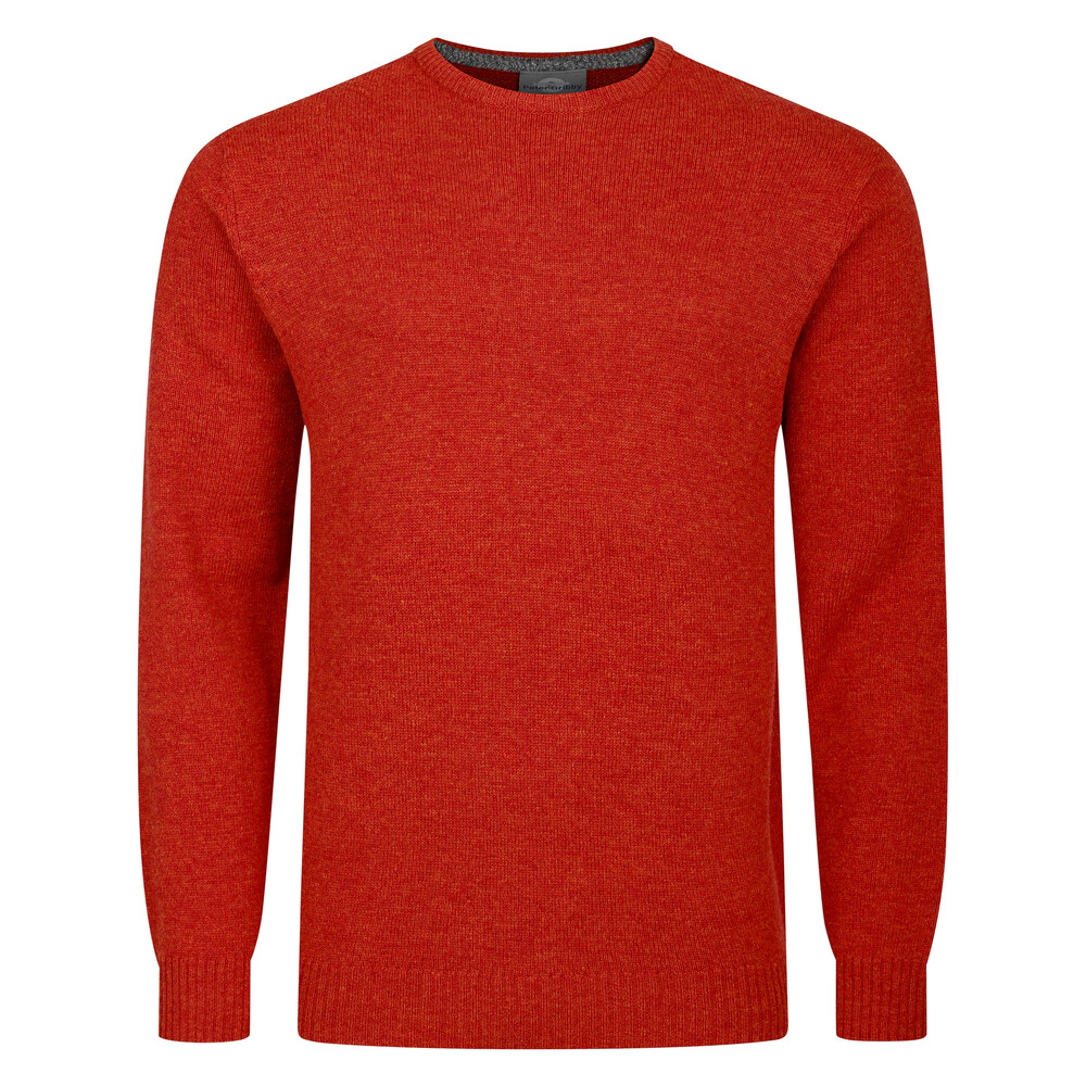Peter Gribby Crew Neck Lambswool Sweater Copper
