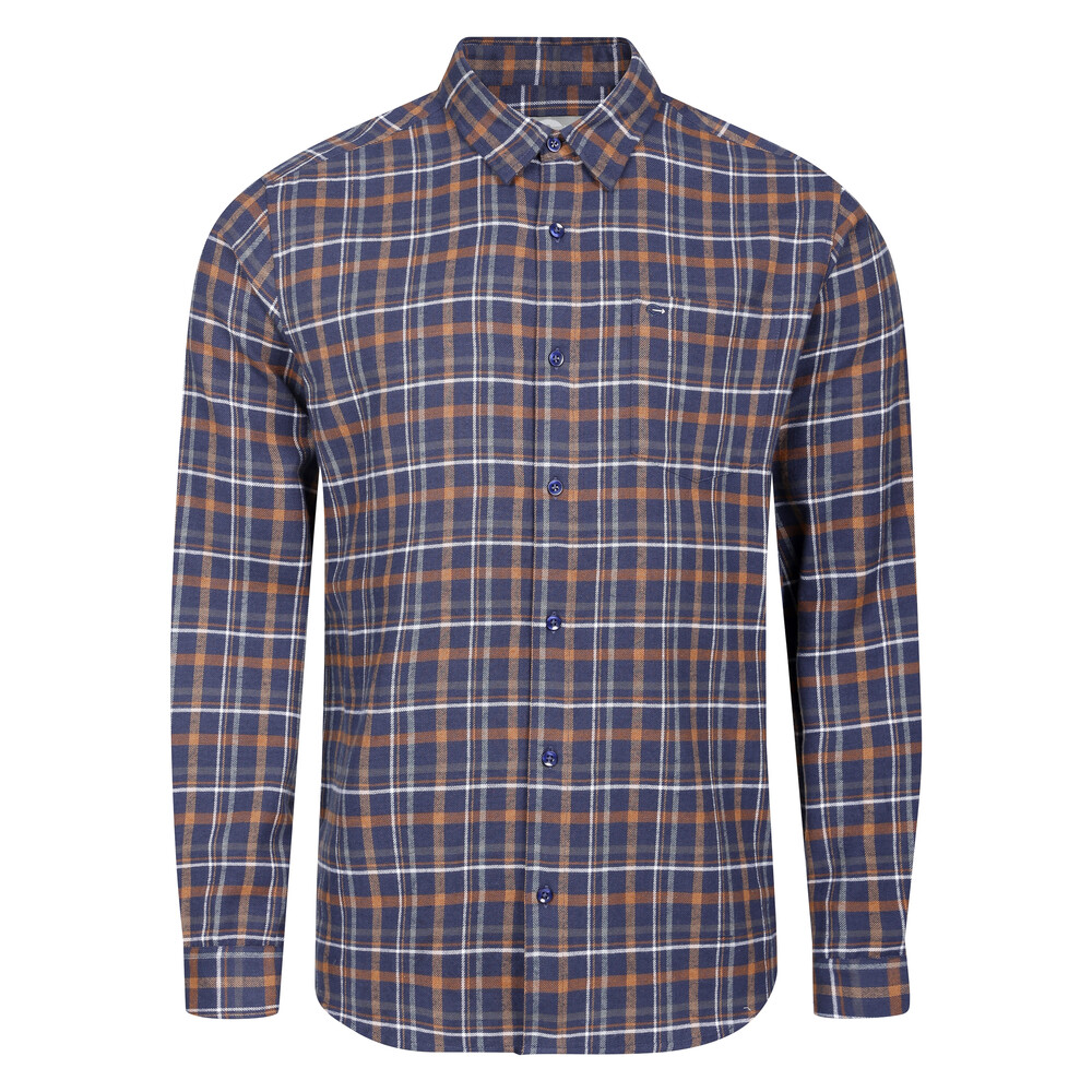 Peter Gribby Long Sleeve Check Shirt Navy