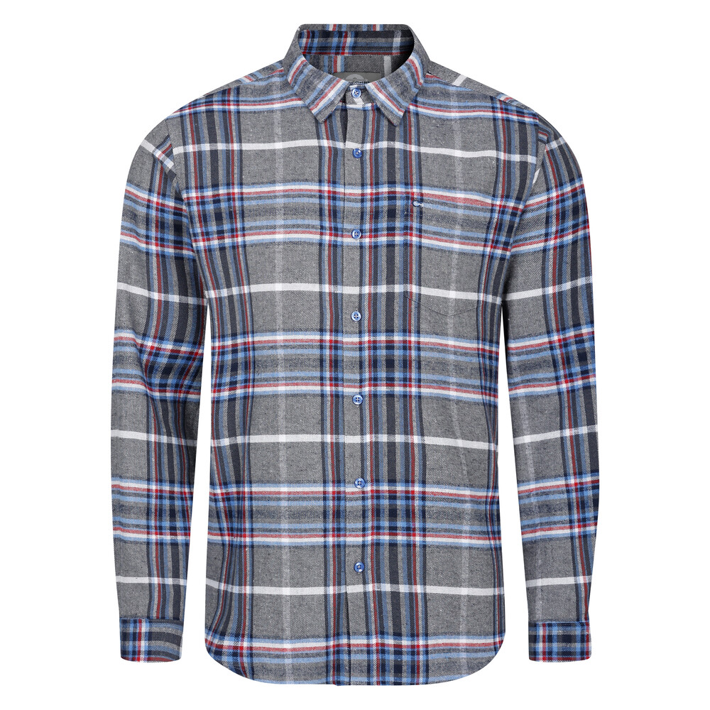 Peter Gribby Long Sleeve Check Shirt Silver