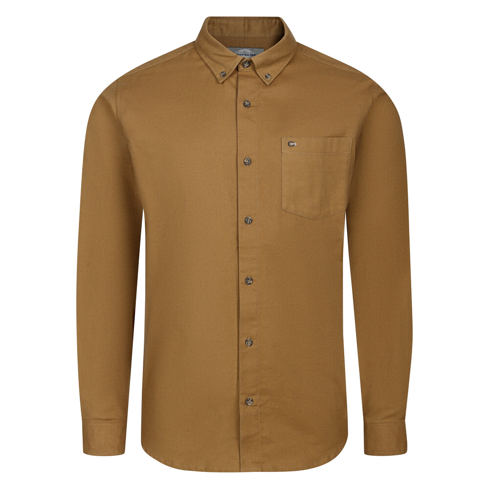 Peter Gribby Long Sleeve Twill Shirt Caramel