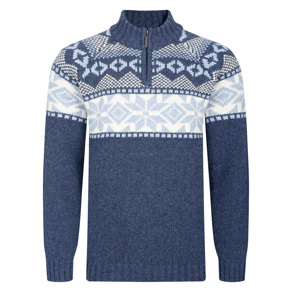 Peter Gribby Nordic 1/4 Zip Sweater Midnightbase