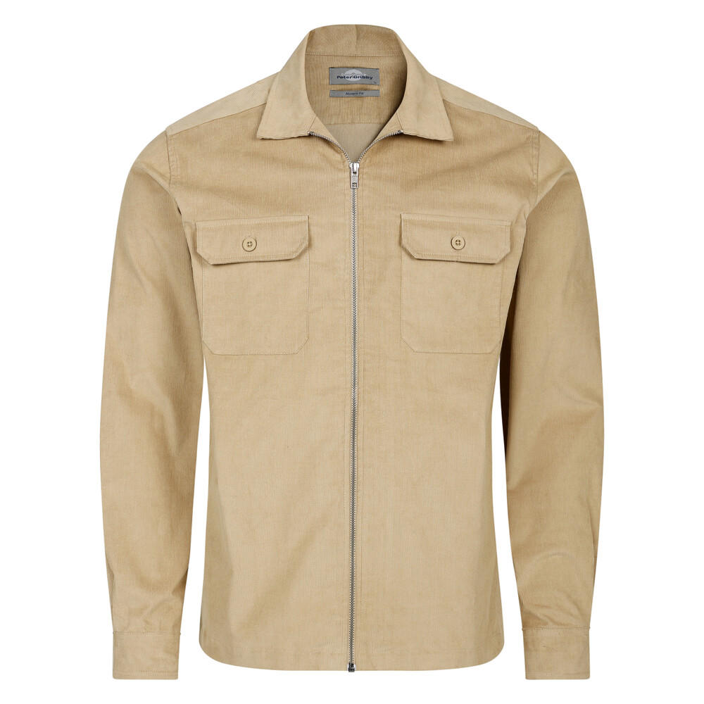 Peter Gribby Cord Zipper Shacket Camel