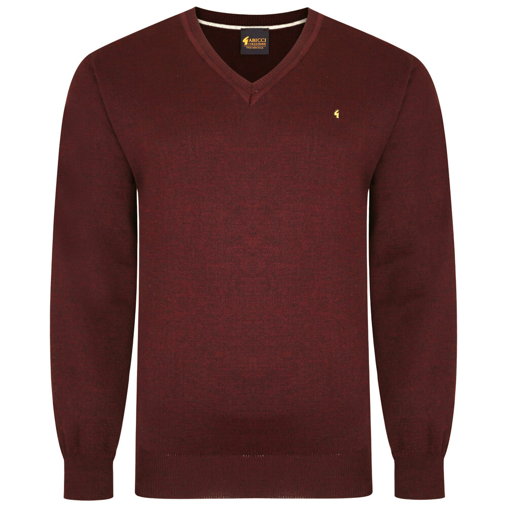 Gabicci K01 Seasonal V Neck Jumper Mulberry