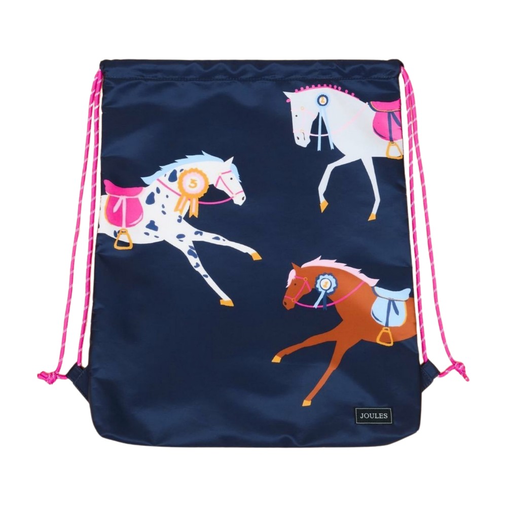 Joules Womens Adventurer Drawstring Bag Navy/Pink