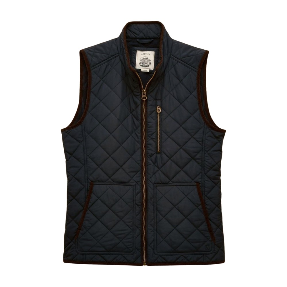 Joules Maynard Diamond Quilted Gilet Navy