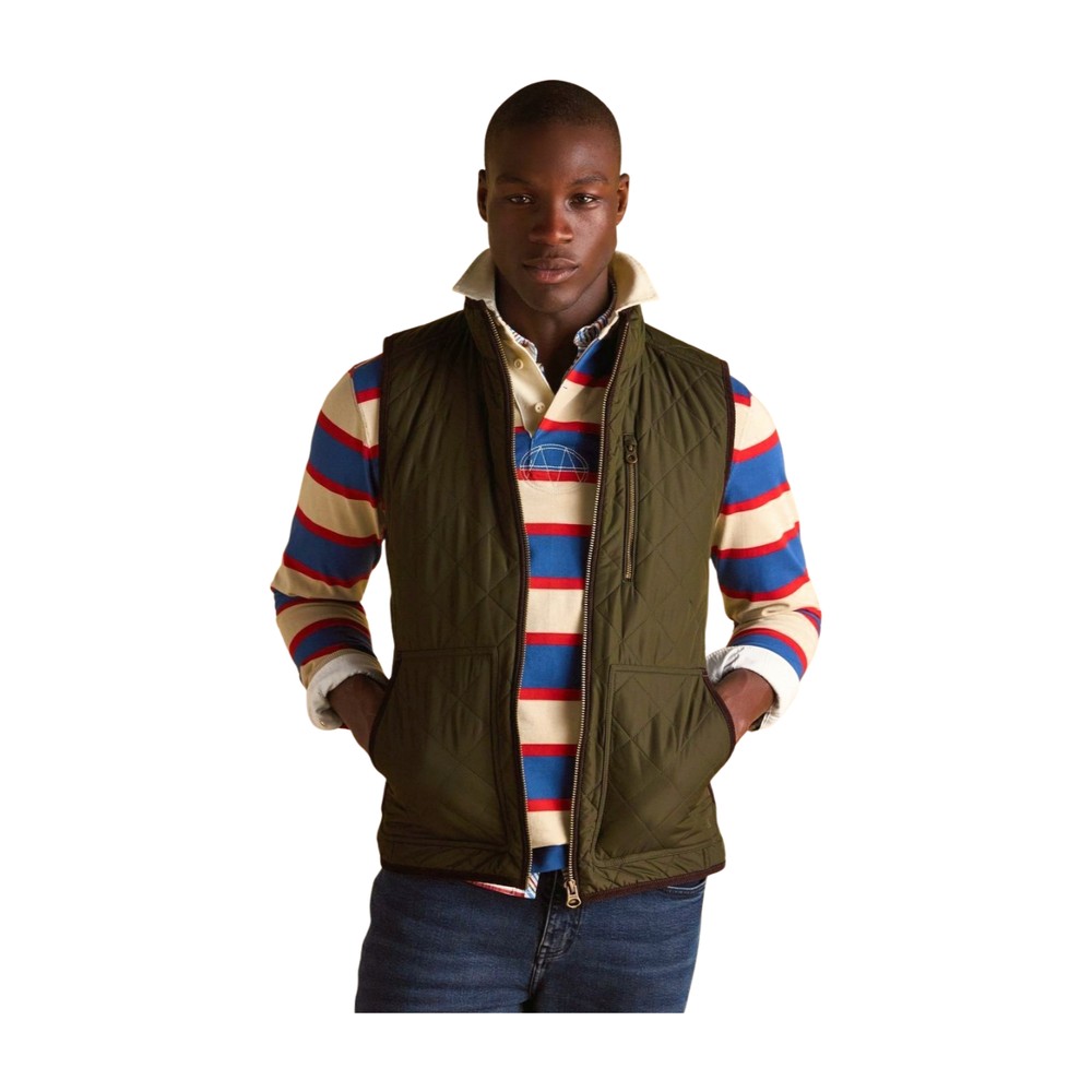 Maynard Diamond Quilted Gilet Green