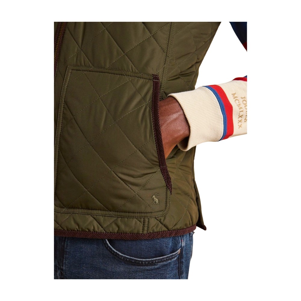 Maynard Diamond Quilted Gilet Green