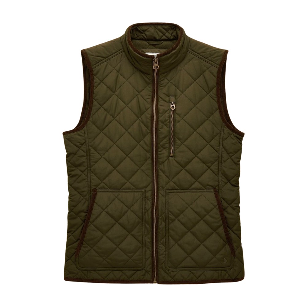 Joules Maynard Diamond Quilted Gilet Green