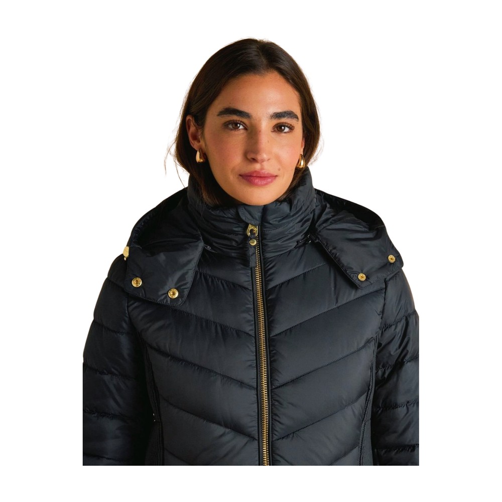 Womens Pembury Long Padded Coat Navy