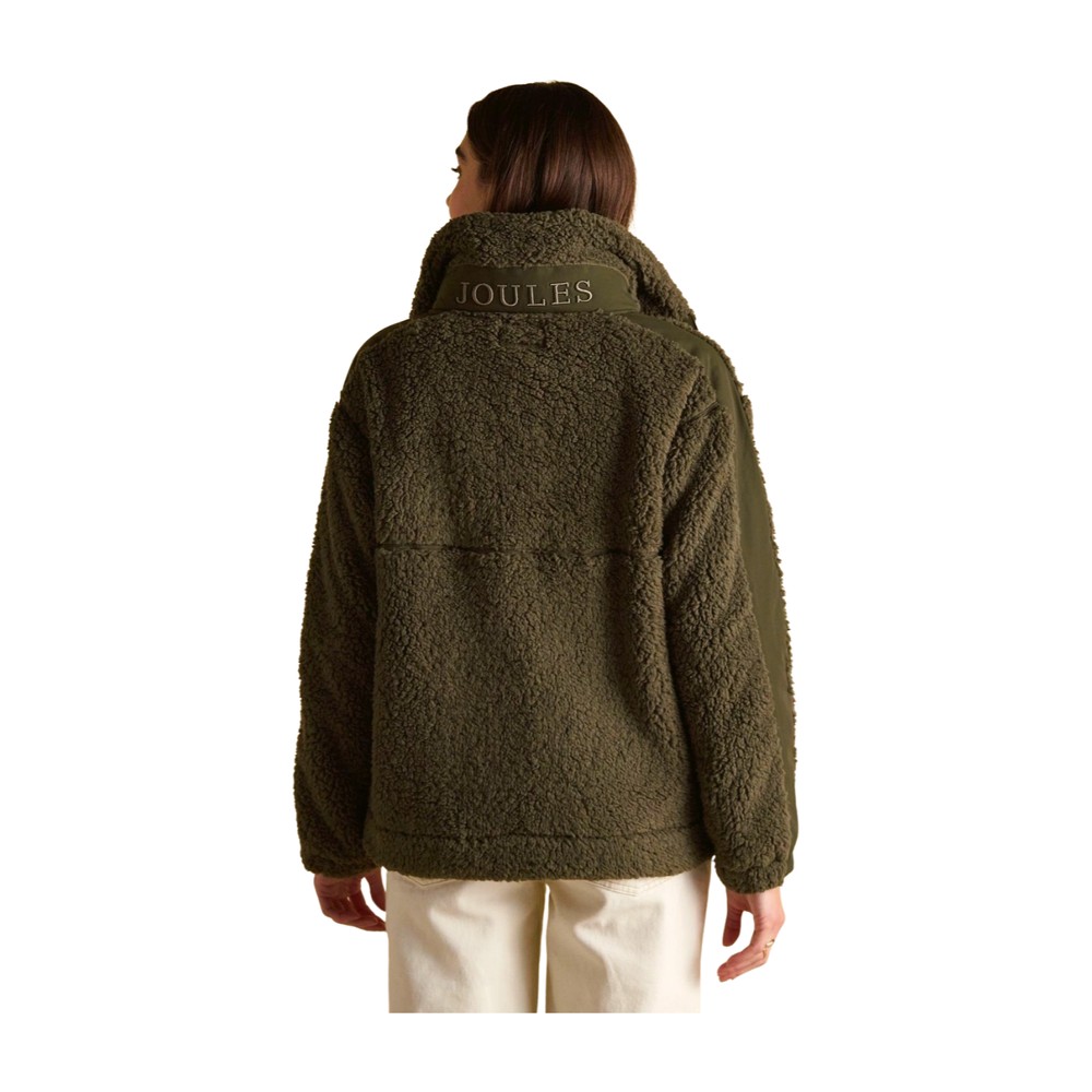 Joules Womens Tilly Fleece Quarter Zip Green