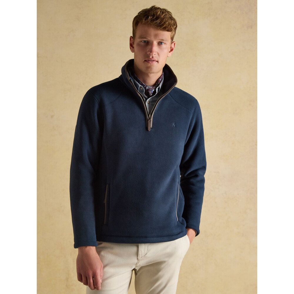 Joules Heritage Quarter Zip Navy