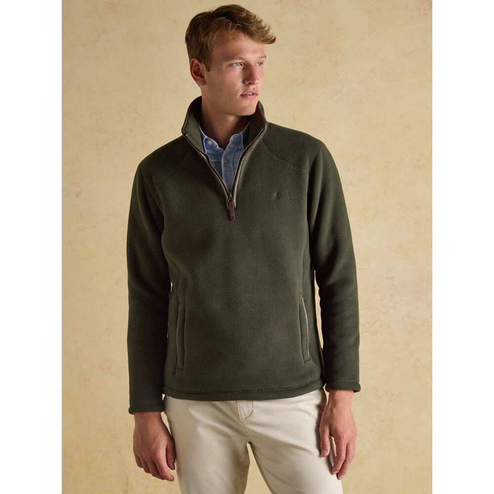 Joules Heritage Quarter Zip Green