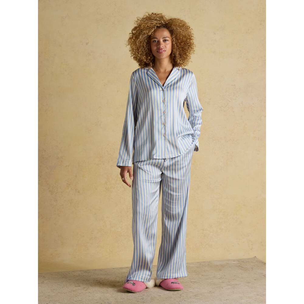 Joules Womens Bonnie Pyjama Set Blue Stripe