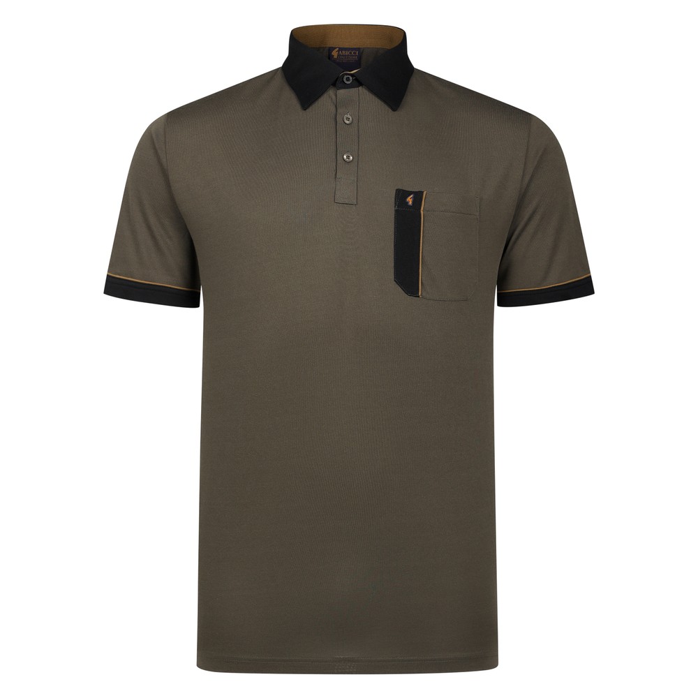 Gabicci Contrast Collar Polo Shirt Ivy