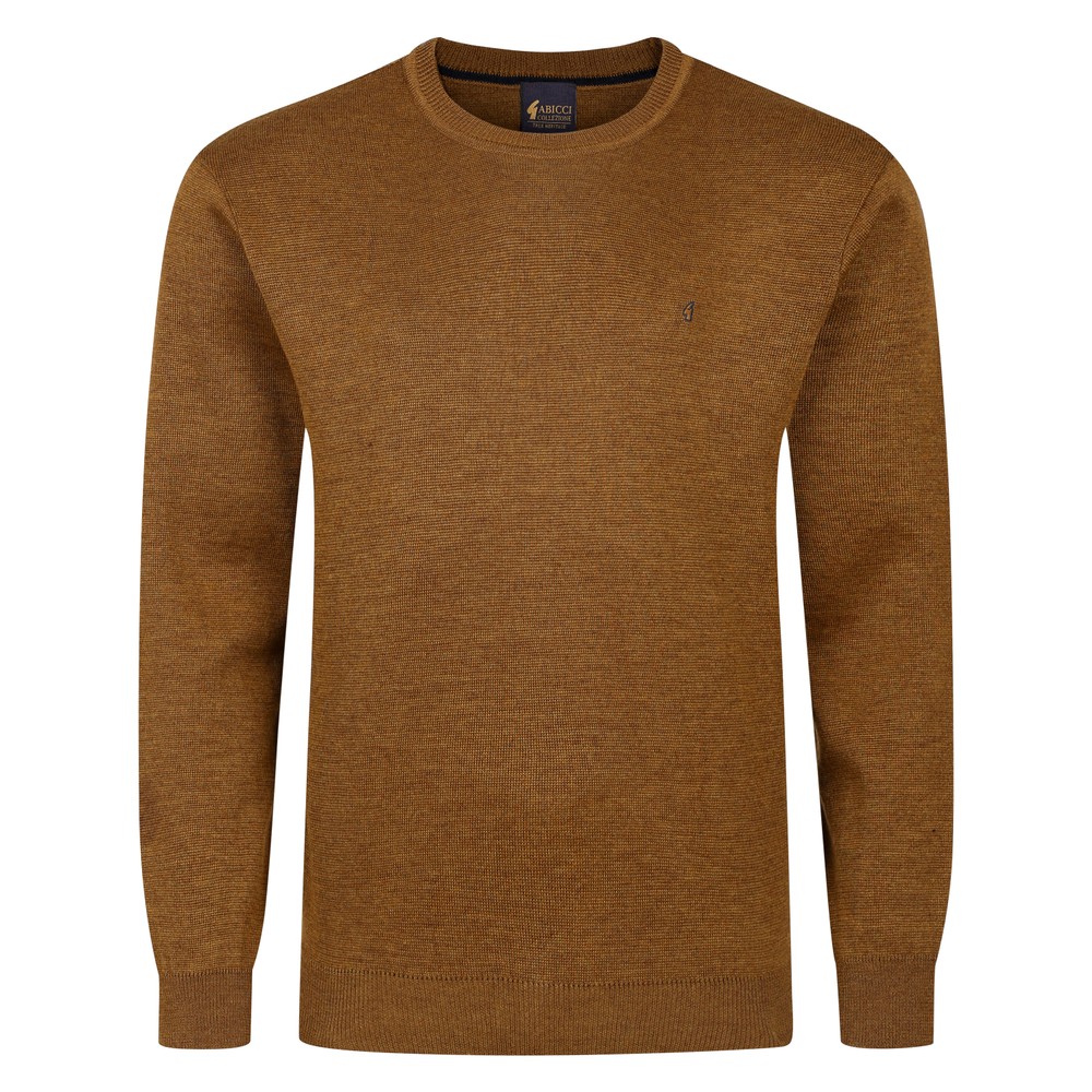 Gabicci K04 Seasonal Crew Neck Jumper Nutmeg