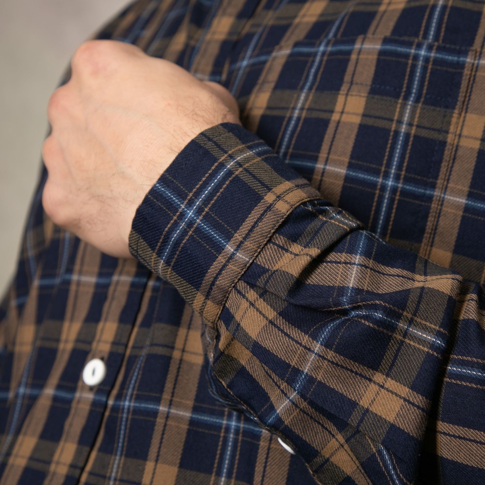 Gold Check Long Sleeve Shirt Gold