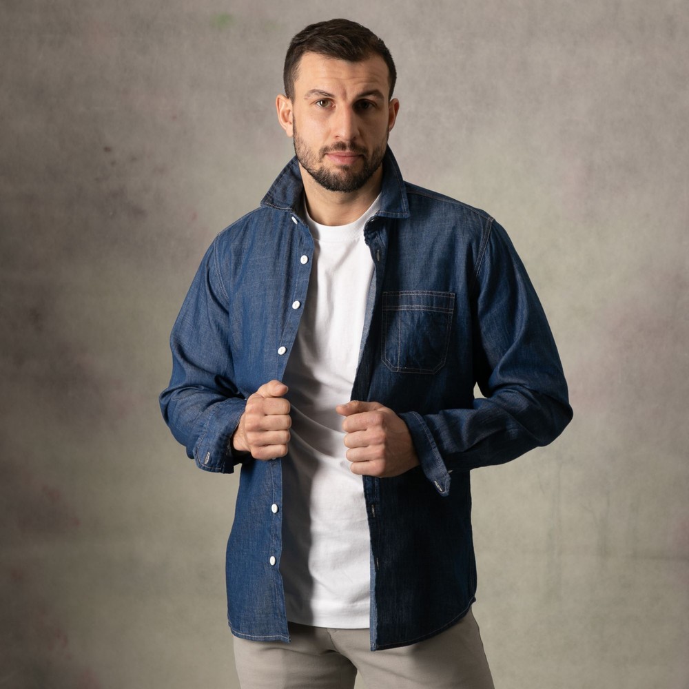 Lizard King Denim Long Sleeve Shirt Denim
