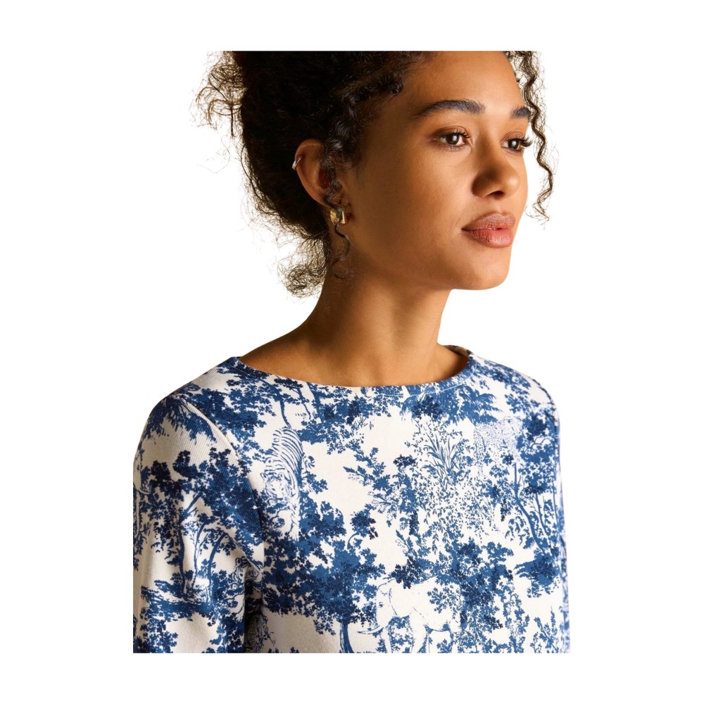 Printed Harbour Womens Top Blue Safari