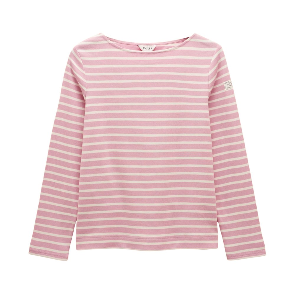 Joules Harbour Stripe Womens Top Pink Stripe