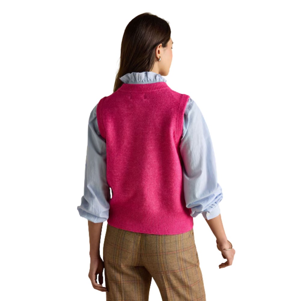 Womens Holly Knitted Vest Fushsia Pink