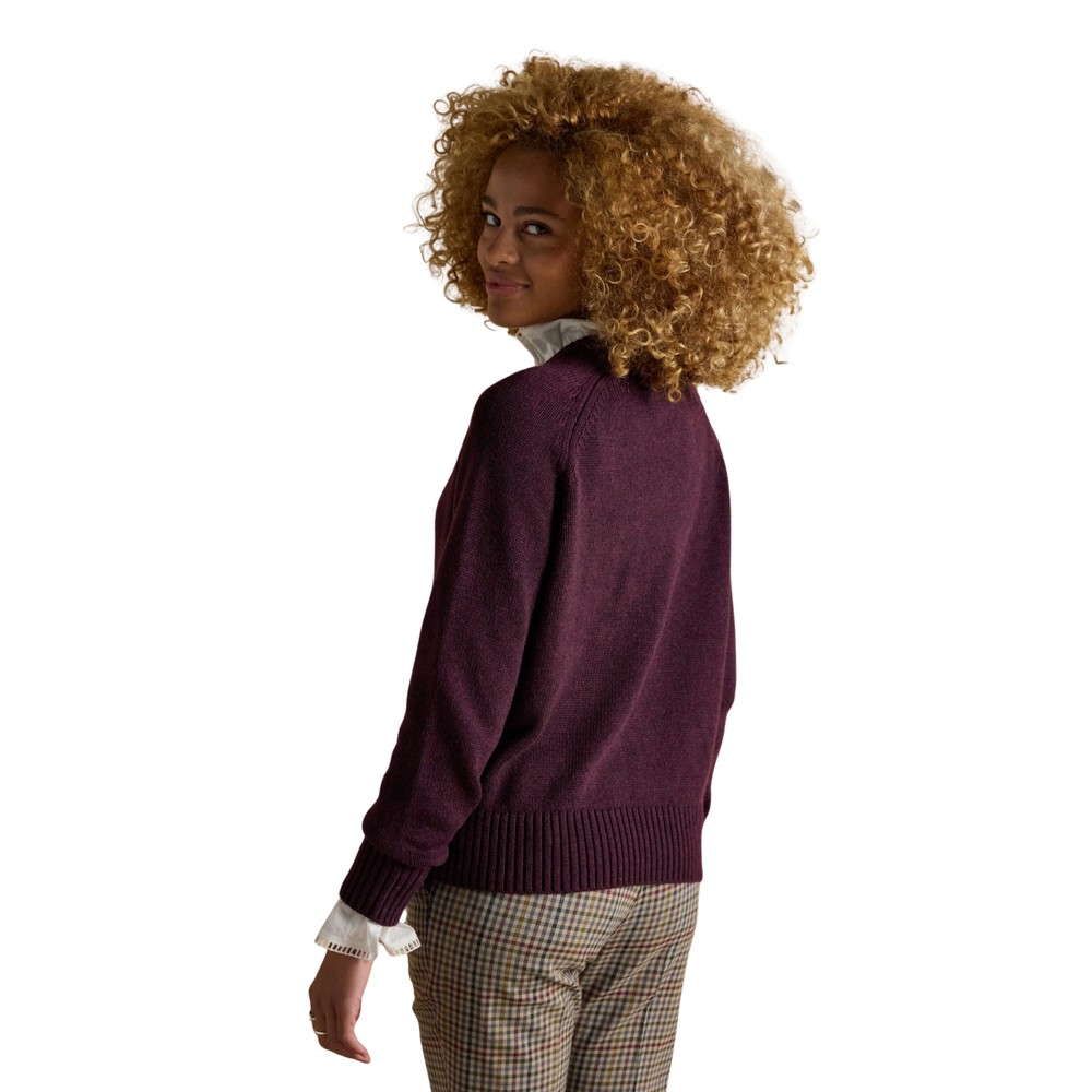Womens Jonty Fox Knitted Sweatshirt Wine