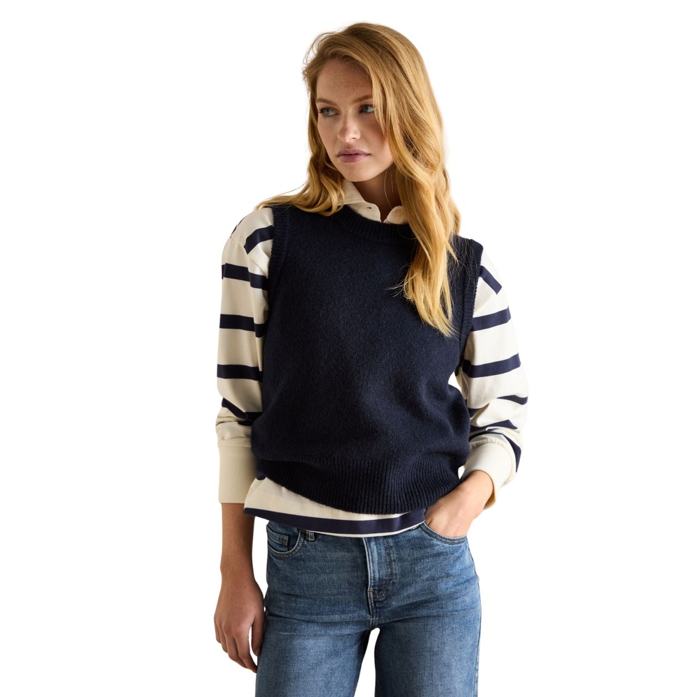 Joules Womens Holly Knitted Vest Navy