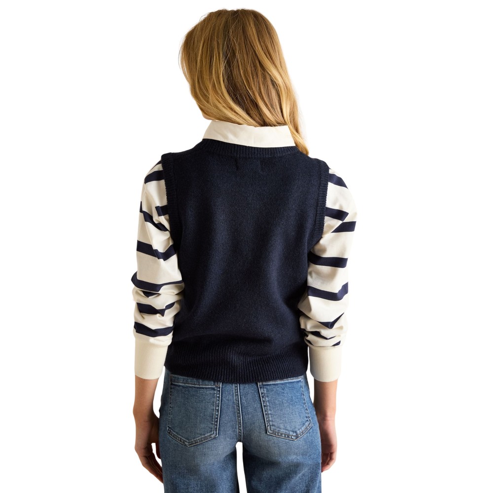 Womens Holly Knitted Vest Navy