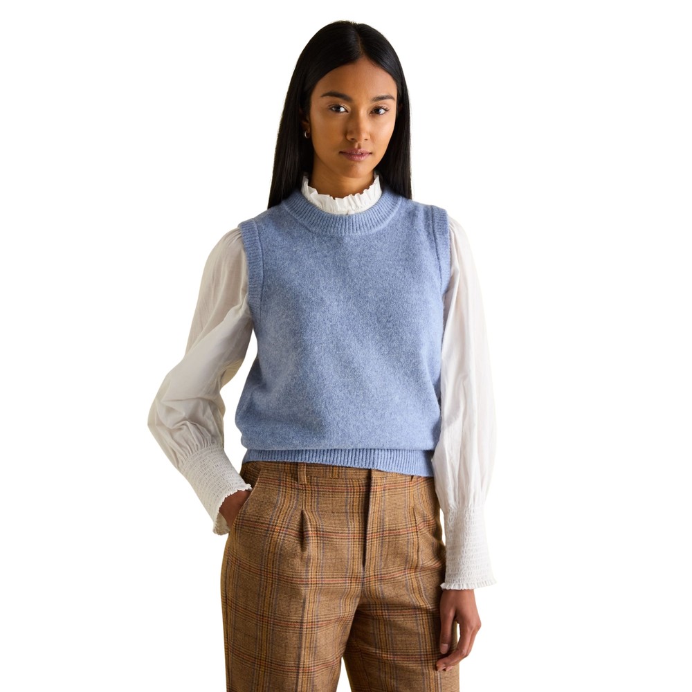 Joules Womens Holly Knitted Vest Blue