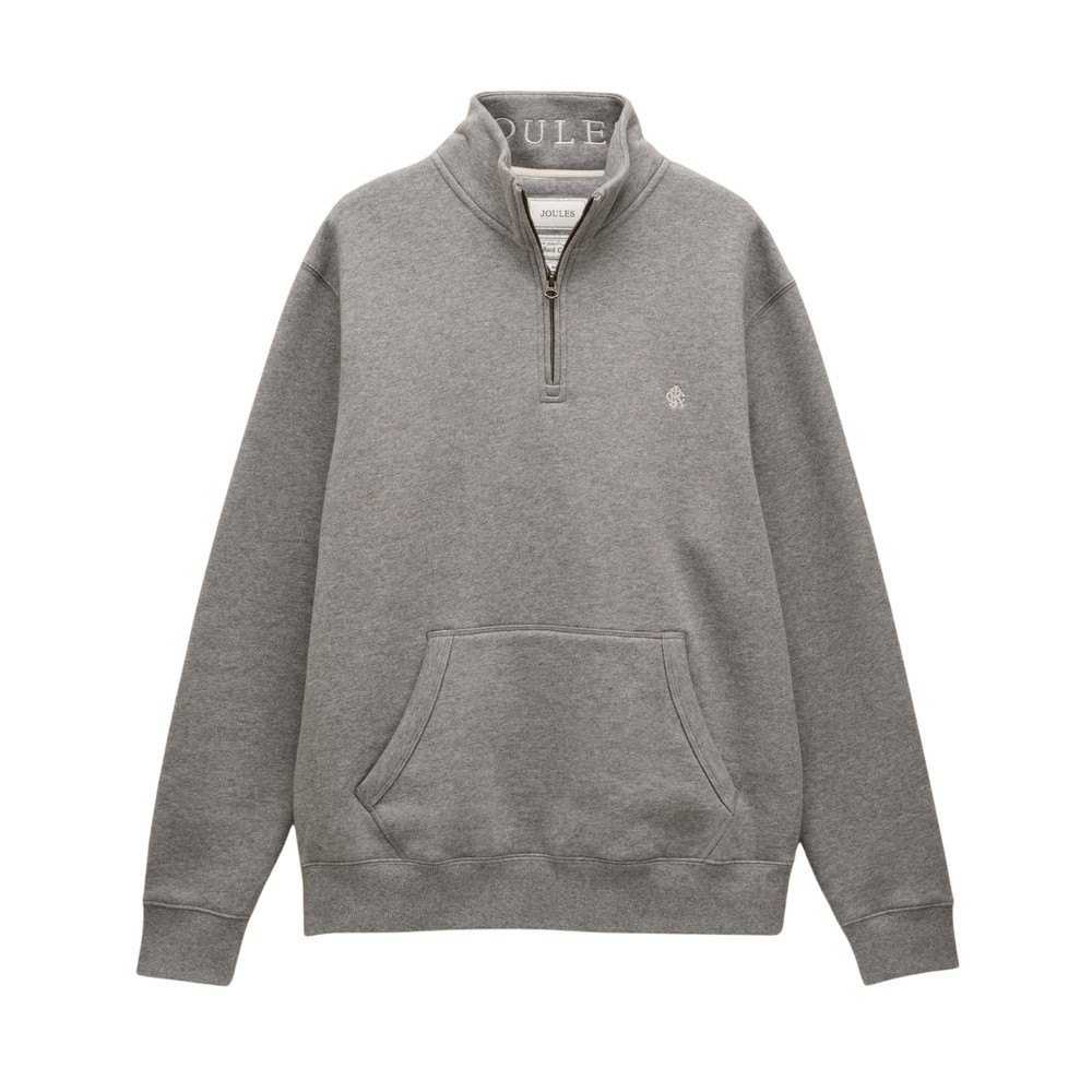 Joules Jenkins Quarter Zip Sweatshirt Grey