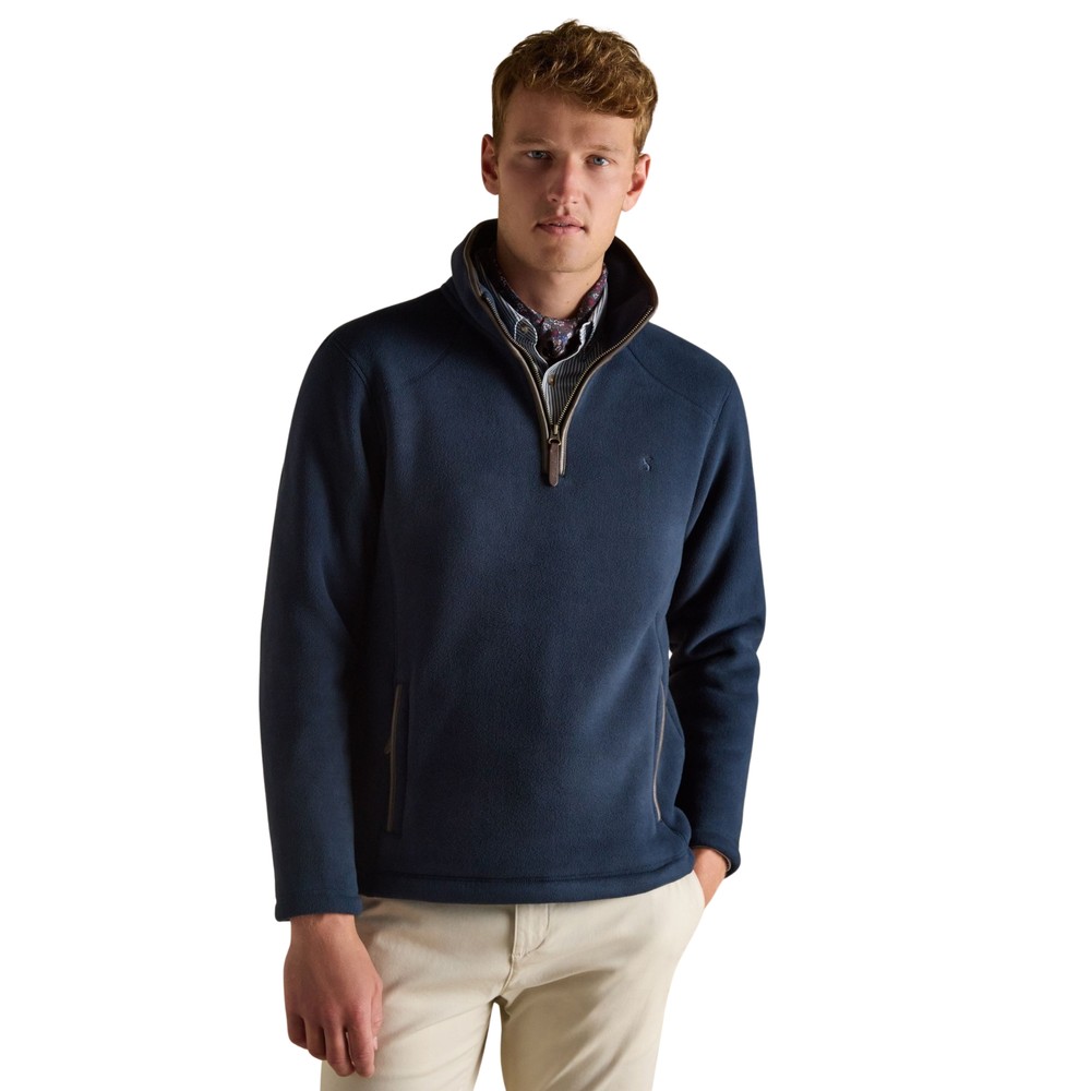 Joules Heritage Quarter Zip Navy