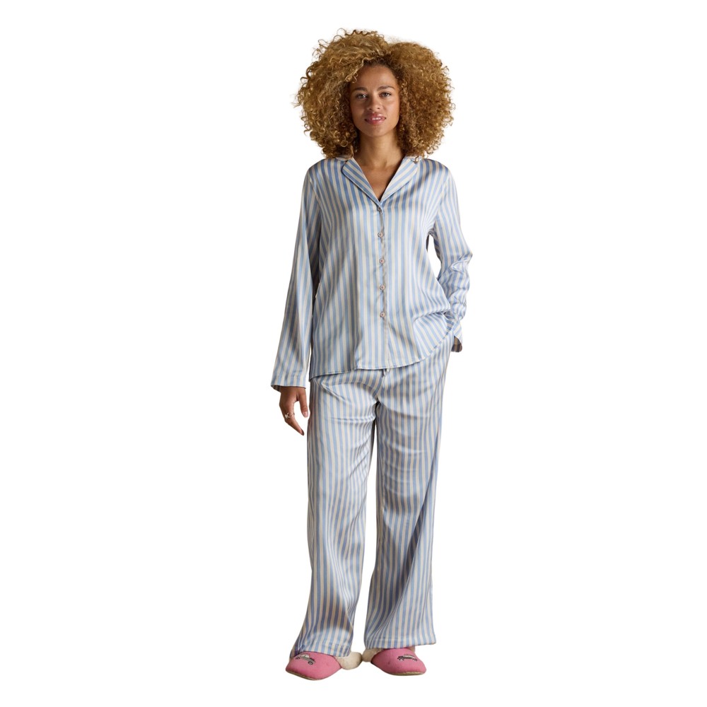 Joules Womens Bonnie Pyjama Set Blue Stripe