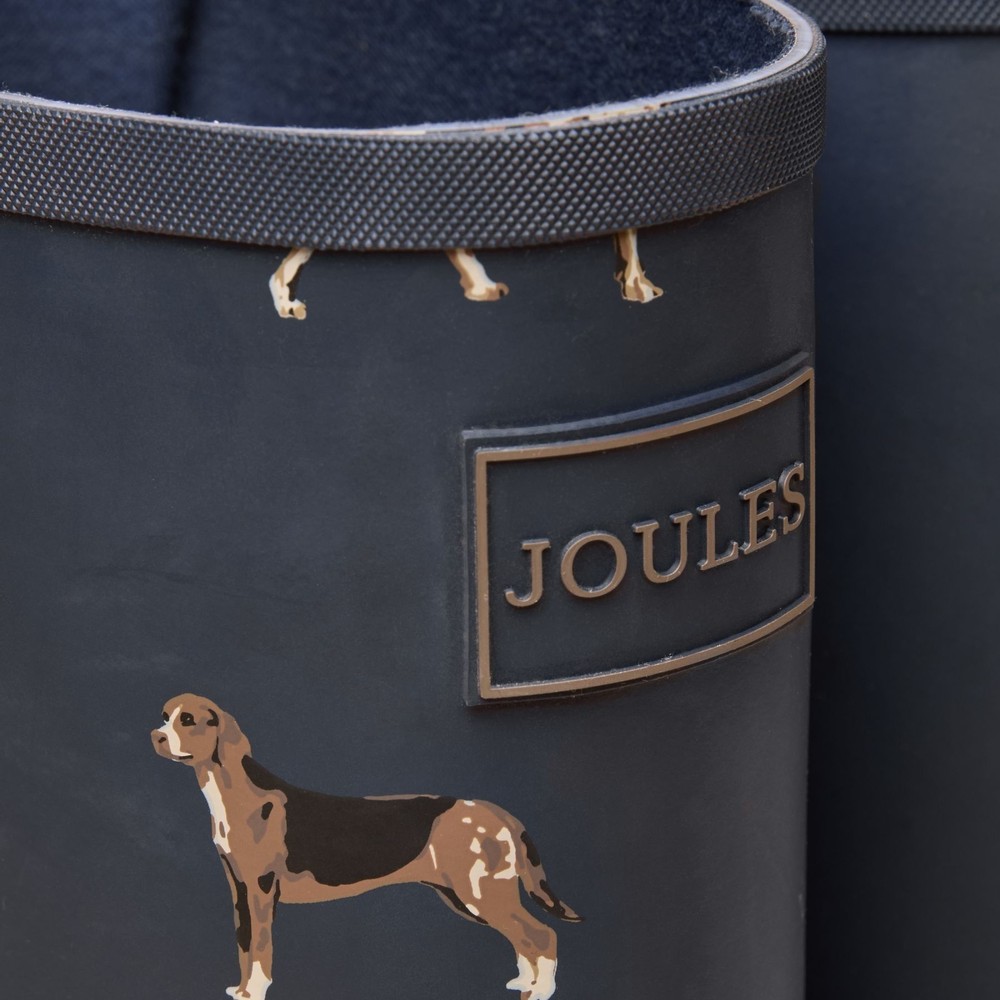 Womens Printed Wellies Navy