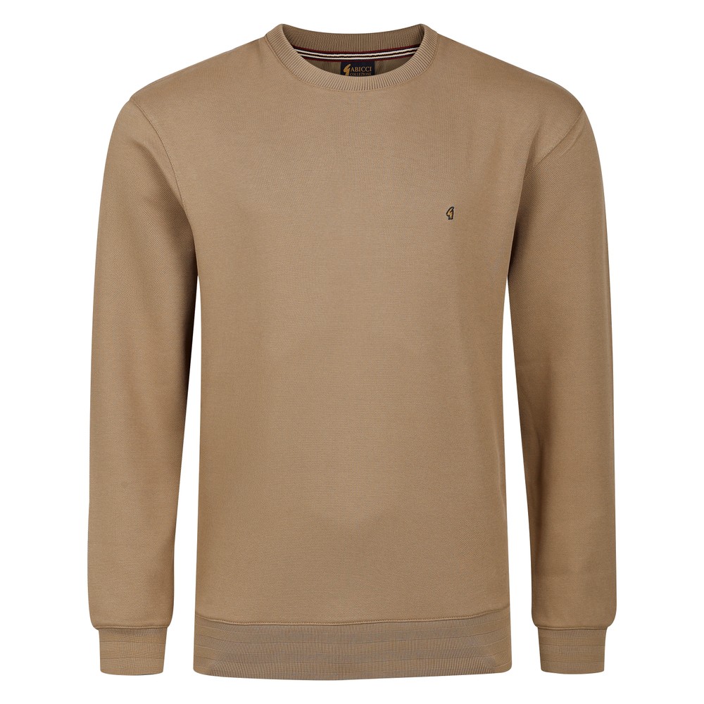 Gabicci Plain Crew Neck Sweatshirt Granola