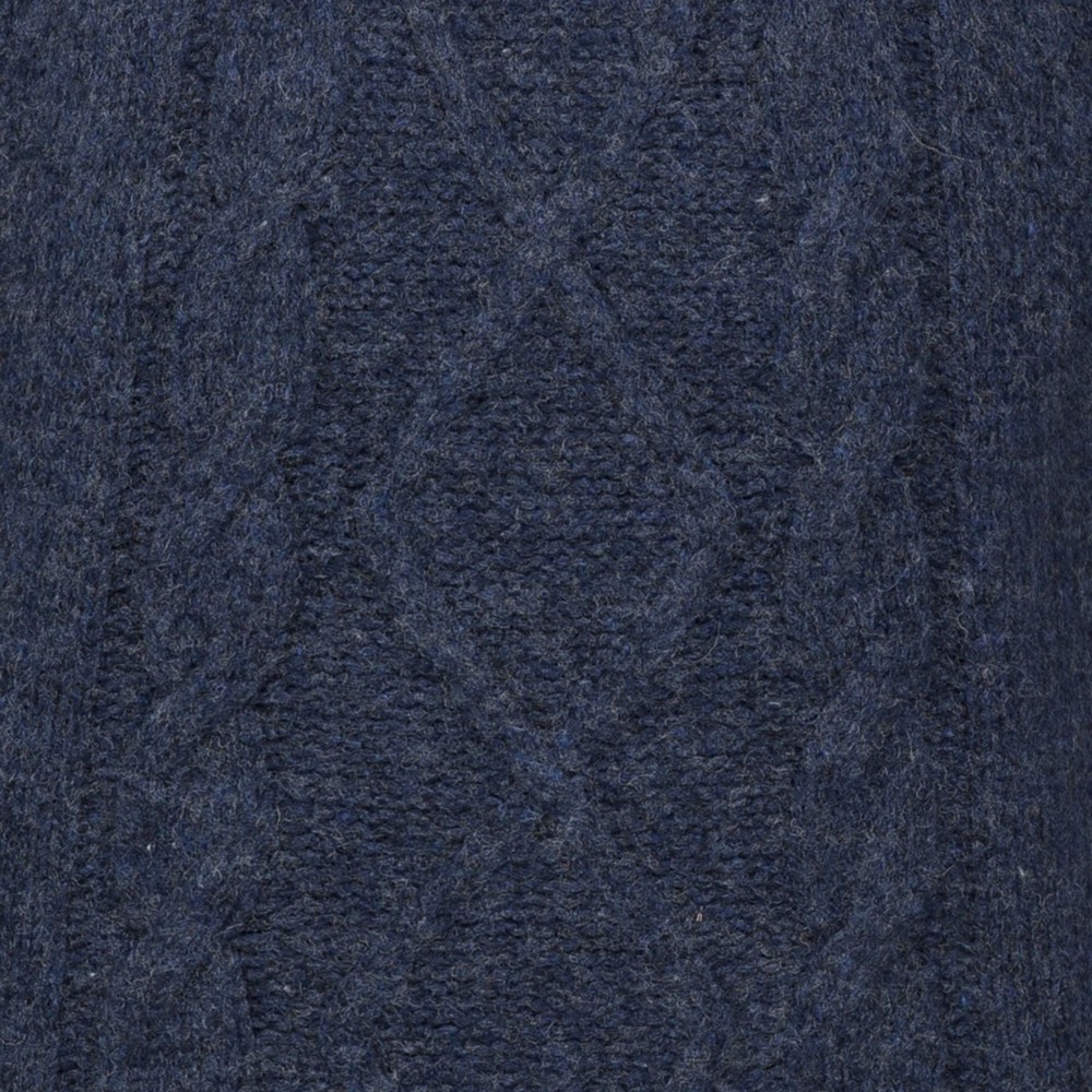 Peter Gribby Cable Front Crew Neck Jumper Midnight
