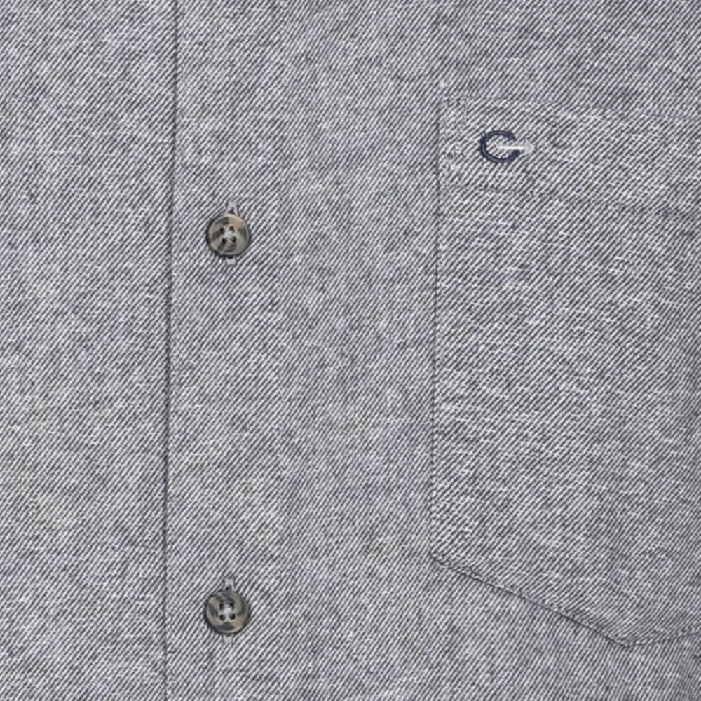 Peter Gribby Long Sleeve Twill Shirt Silver