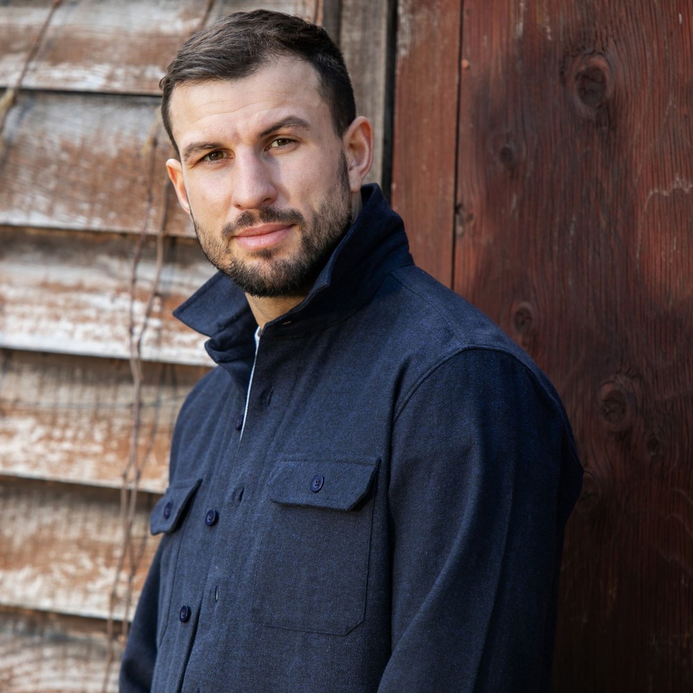 Peter Gribby Flannel Shacket Indigo